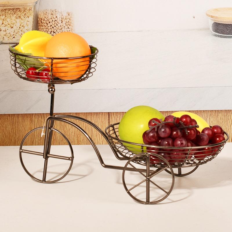 

Nordic Style Metal Fruit Basket Creative Kitchen Storage Living Room Organizer Home Snack Tray