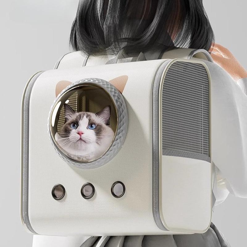 Portable Cat Carrier Bag Breathable Cat Kitten Bagpack Large Capacity Pet Cats Transport Travel Carrier Puppy Cats Cage Bags