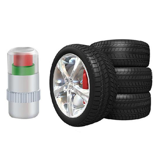 4 Pcs Car Auto Tire Pressure Monitor Valve Stem Caps Sensor Indicator Alert Cap