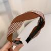 French-Style Retro Braided Plaid Hairband for Women, Non-Slip with Teeth, Suitable for Going Out, Shopping, and Affordable Party Outfits
