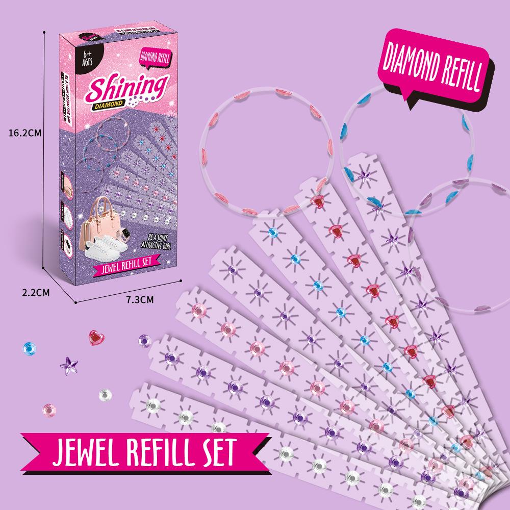 Role-Playing Braiding and Rhinestone Hair Machine Toy for Kids