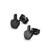 Gift Silver Plate Punk Party Women Men Accessories Korean Earrings Middle Finger Up Earrings