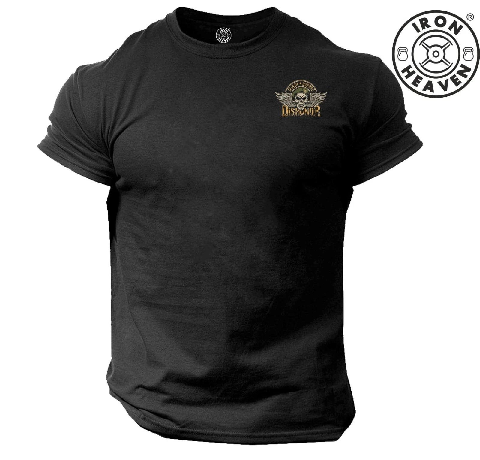Death Before Dishonor T Shirt Pocket Gym Clothing Bodybuilding Training MMA Top S