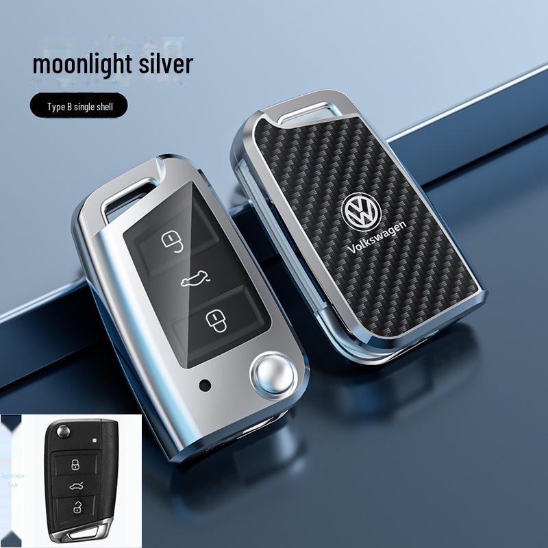 Kryt klíče Volkswagen Lavida pro 24 modelů - Sagitar, Tanyue, Tiguan, Bora a další - Skořepina s přezkou na tašku do auta - Chraňte své klíče stylově.