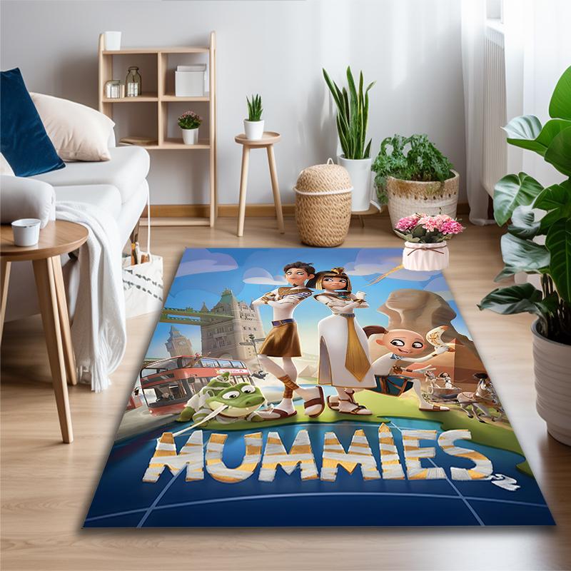 1pc Area Rug Appropriate for Office, Human Family Art Carpet, Versatile Printed Chair Rug, Durable Home Sofa Carpet