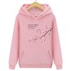 Men's and Women's Hoodie Fleece Fleece Autumn One Plum Blossom Printed Hooded Sweatshirt Street Wear Pullover