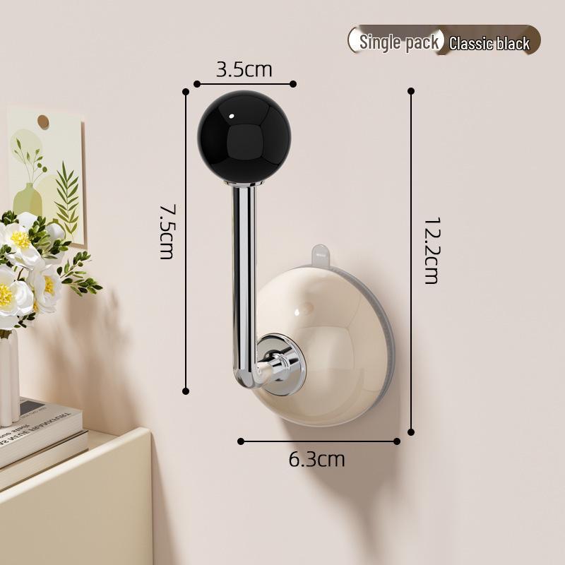 No-Drill Adhesive Suction Cup Hook for Door & Wall – Clothes, Hats & Accessories Rack