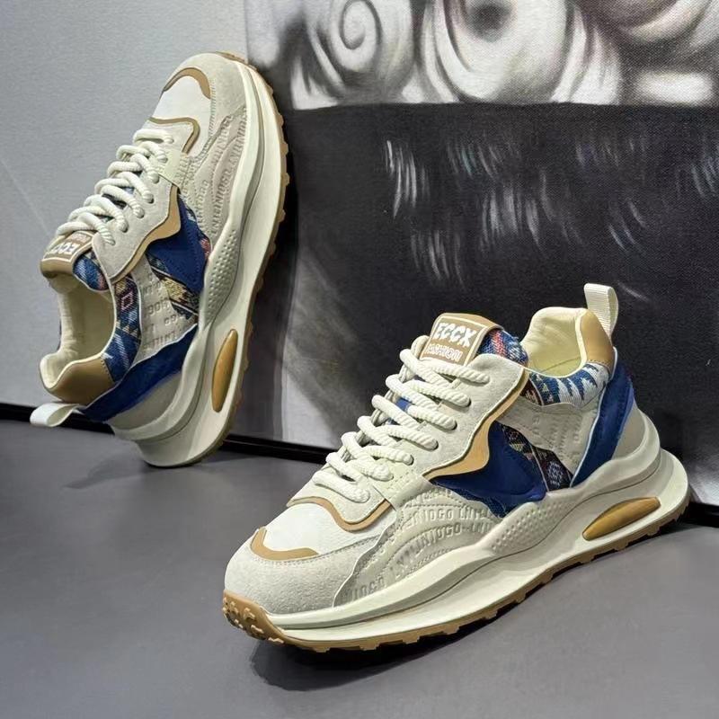 Men's shoes autumn new men's versatile fashion light luxury casual color matching sports dad shoes men