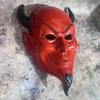 1Pc Traditional Japanese Drama Mask Plastic Prajna Mask Japanese Samurai Mask Red Tengu Mask Party Masquerade Cosplay Props