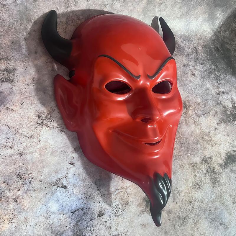 1Pc Traditional Japanese Drama Mask Plastic Prajna Mask Japanese Samurai Mask Red Tengu Mask Party Masquerade Cosplay Props