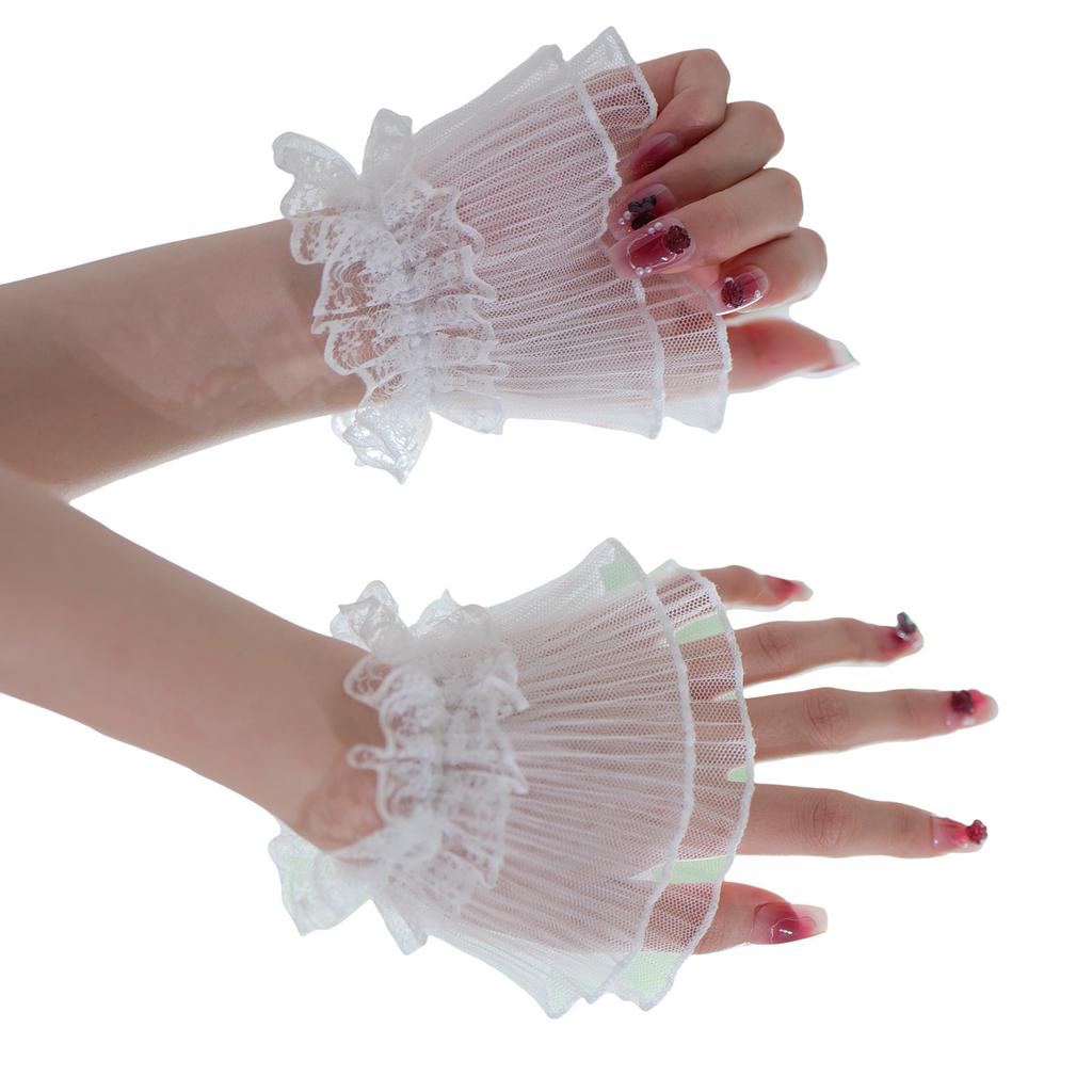 Spetskant Dubbellager Tyll Armvärmare Elegant Bröllopsfest Fotograferingstillbehör