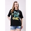 Pack Of 2 Cotton Blend Graphic Printed Half Sleeves Oversized Loose fit T-shirt