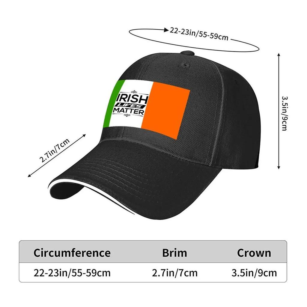 Irish Lives Matter Baseball Cap fishing hat Designer Hat hats on offer Sunscreen Mens Tennis Womens