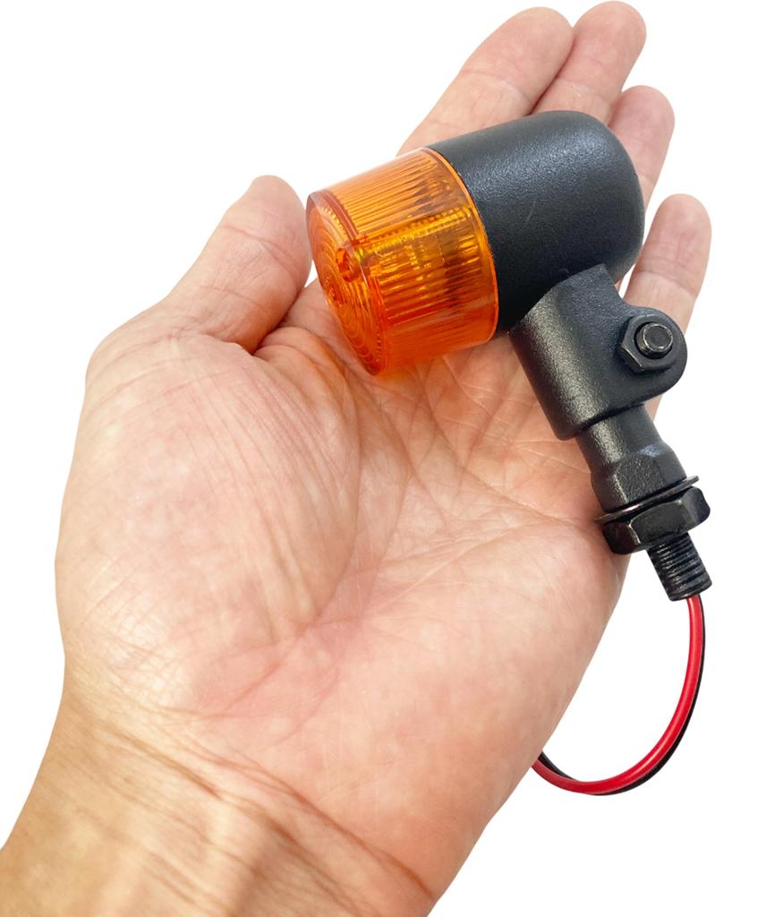 Motorrad-Blinker, Set mit 4 Stück, Klassisch, Retro, Zylindrisch, Hohe Helligkeit, Aluminiumlegierung,