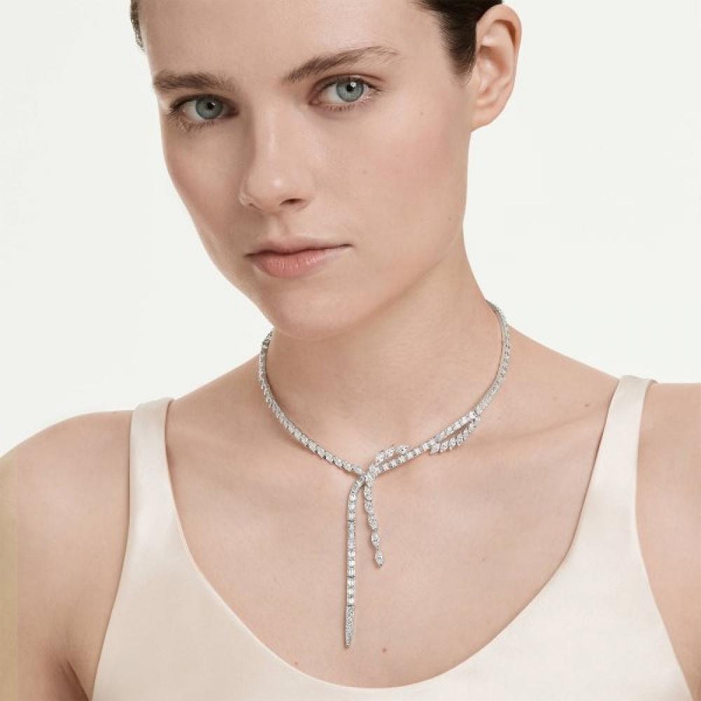 Swarovski Y Shape Rhodium Necklace 5748652