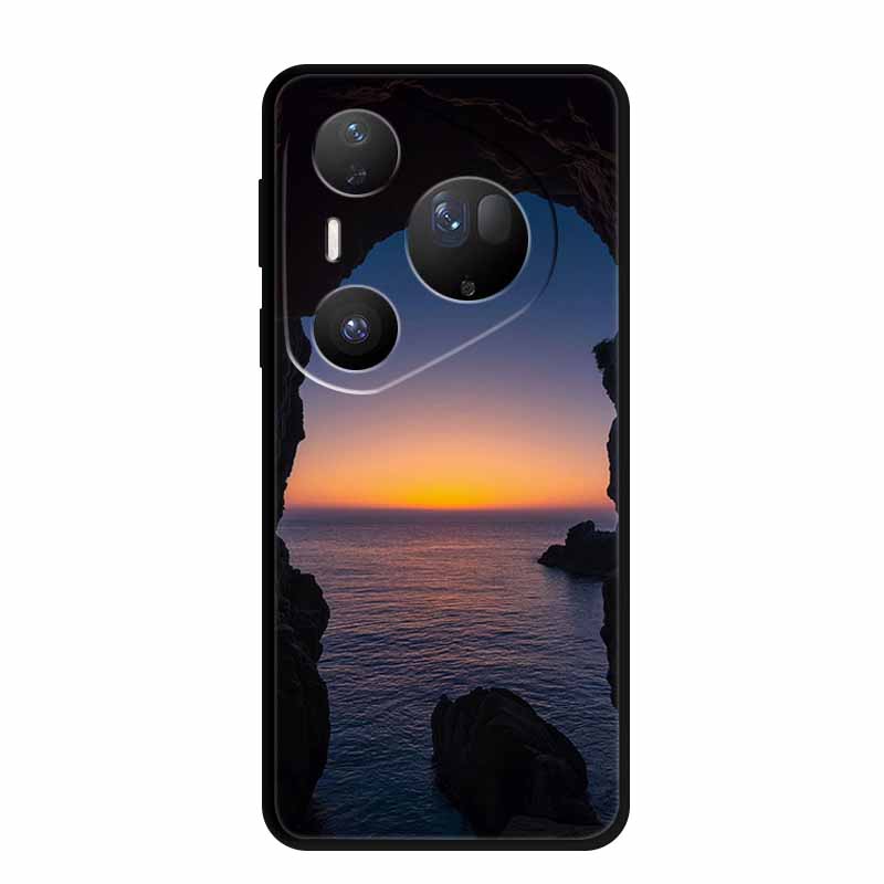 Flower Phone Case For Huawei Pura 70 80 Pro Plus Silicone TPU Cover for Pura80 Pro+ Pura70 Ultra Para Black Back Soft Protector