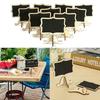 10Pcs Mini Vertical Wooden Blackboard Party and Wedding Desktop Message Board Festive Desktop Decoration Display Graffiti Board