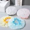 Double-layer Waterproof Shower Cap Fashion Bathing Caps Star Pattern Bathroom Hair Salon Supplies