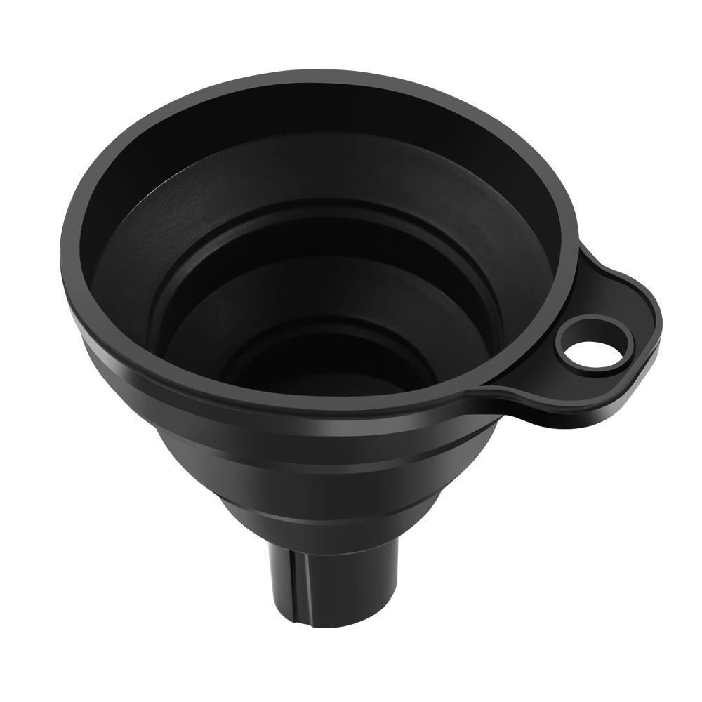 

Универсальная складная силиконовая воронка для моторного масла и омывающей жидкости – портативная, гибкая и идеально подходит для обслуживания автомобилей чёрный