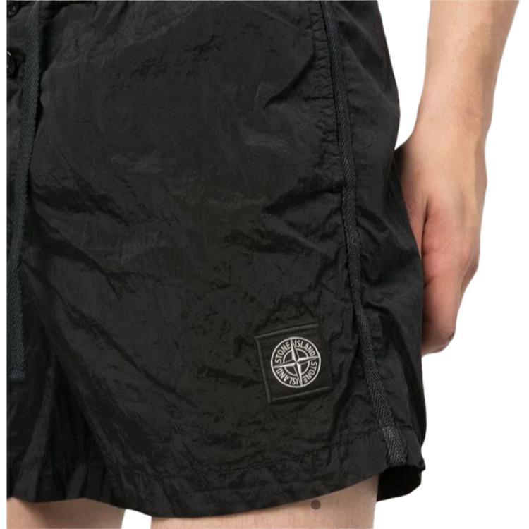 Stone Island Nylon Metal Beach Shorts Black Men Bottoms 1015B0643-A0029