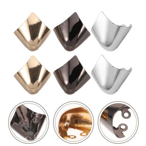 FOMIYES Metal Toe Caps, Shoe Protection, Solid Color High Heel Toe Caps, Elegant High Heel Tip Covers, Durable Shoe Tip Caps for Repair and Decoration