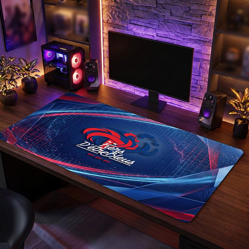 France Football Crest Mouse Pad, Extended Non Slip Rubber Desk Mat for Gaming Office Laptop Fan Gift