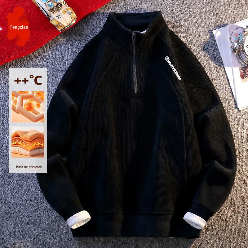 Men's Thickened Fleece Pullover Sweatshirt