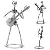 Musician Player Collectible Figurine Ornaments Gift Iron Guitar Player Figurine Decoration
