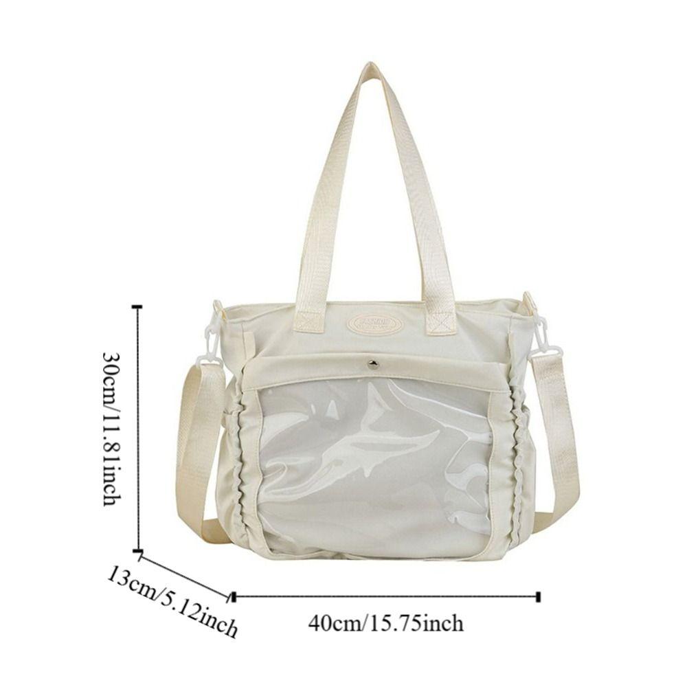 Cute Transparent Itabag Idol Merchandise Storage Nylon Crossbody Itabag Large Capacity Badge Display Student Tote Bag Girls
