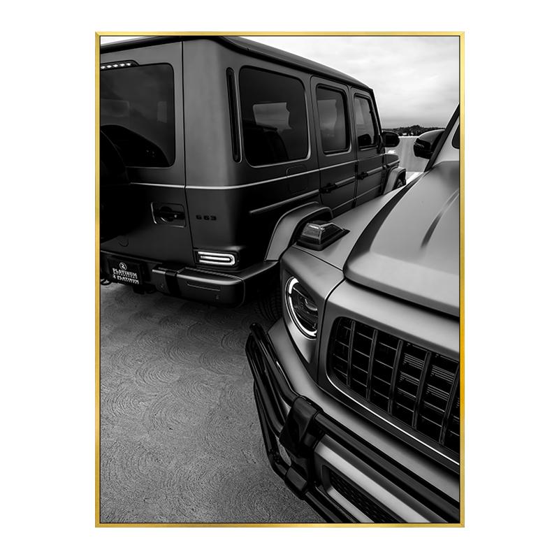 Mode Lyxbil Sexiga Kvinnor Moderna Svartvita Dekorativa Målningar Canvas Väggkonst Bilder Foton Vardagsrum Heminredning