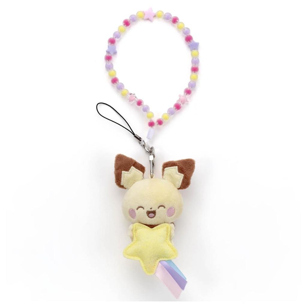 Pokémon PokéPiece Plush Strap (Starry Sky Ver.) Pichu Plush Toy, Approximately 9cm Tall
