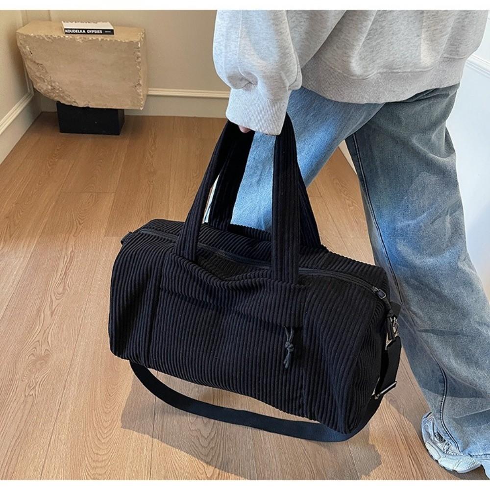 Fashion Corduroy Shoulder Bag Lightweight Large Capacity Crossbody Bag Tote Luggage Bag