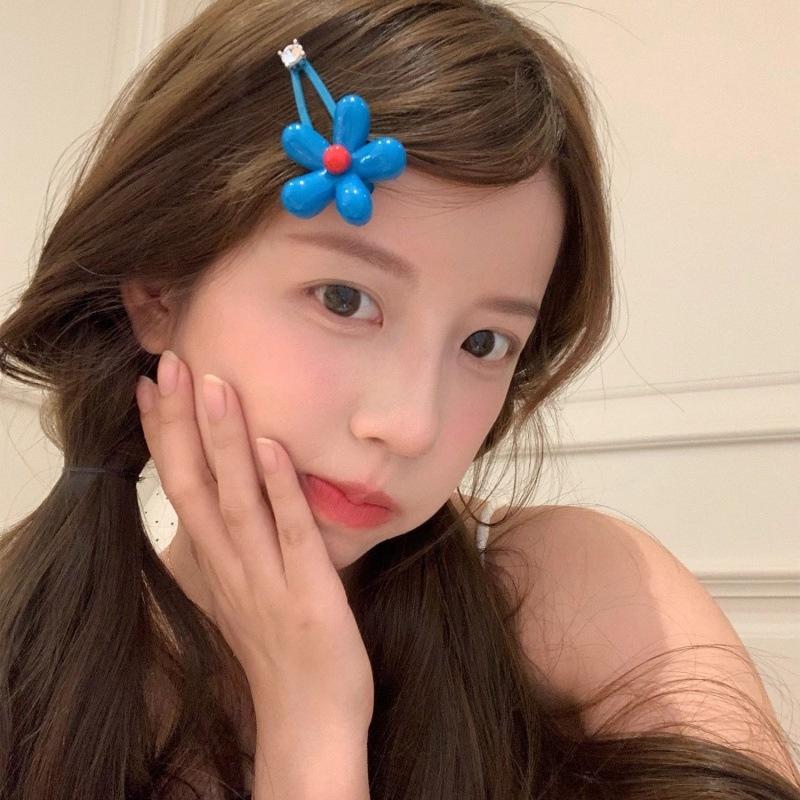 Sky Blue Flower Hair Claw Clips Sweet Girls Clamp Barrettes Exquisite Elegance Shark Crab Clips Women Hair Accessoires