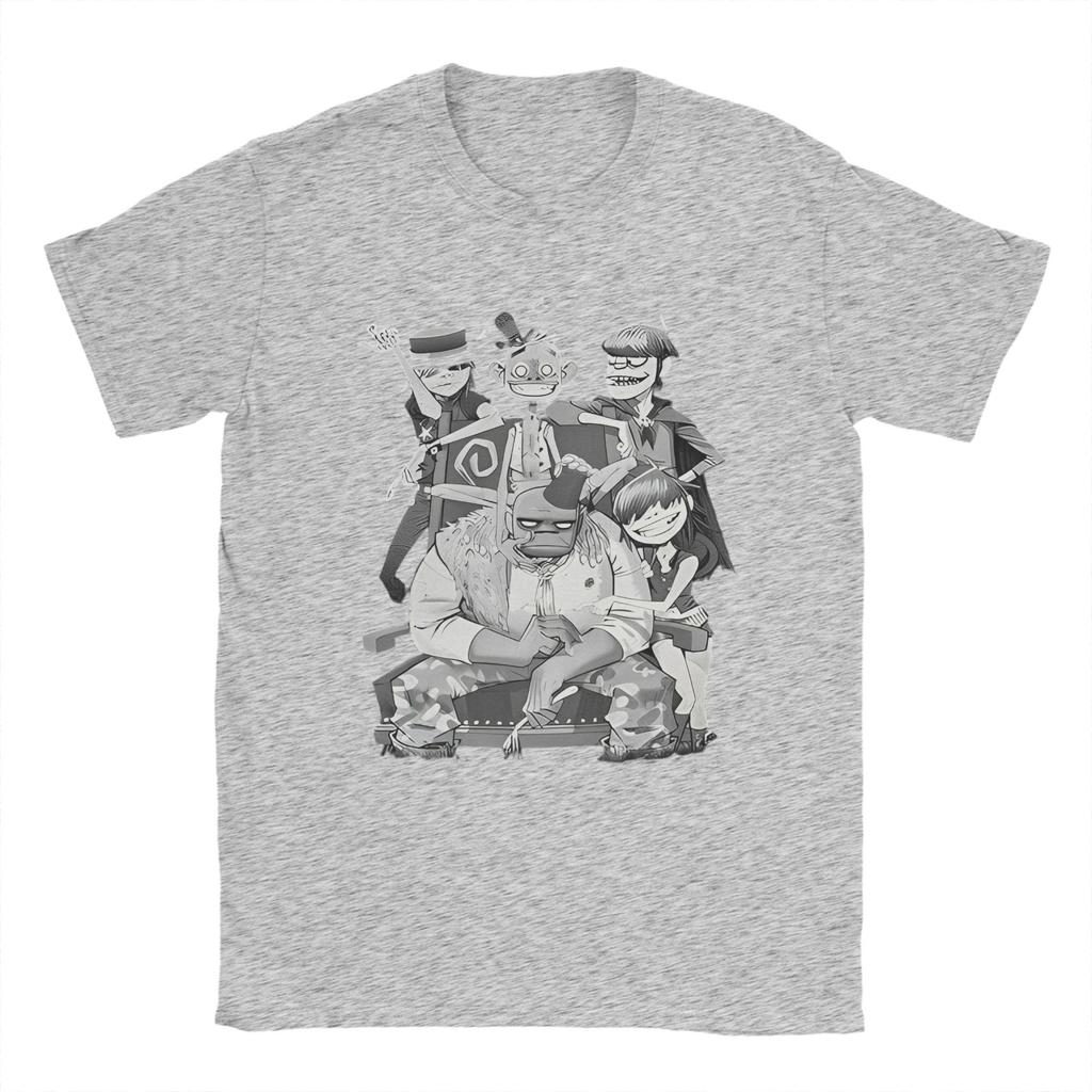 Music Band Gorillazs Punk Rock Print T Shirt Summer Cotton T-Shirts For Couple Harajuku Casual Tee Shirt Short Sleeves Y2K Tops
