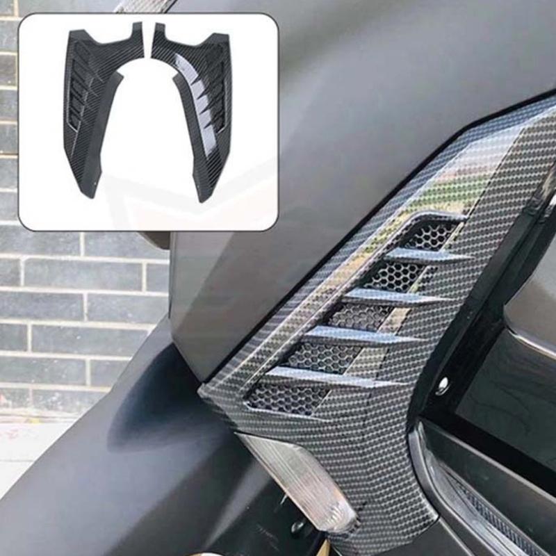 High Visibility ABS Motorcycle Front Turn Indicator Cover Carbon Fiber Texture Strong Designs Easy To Use for NMAX155