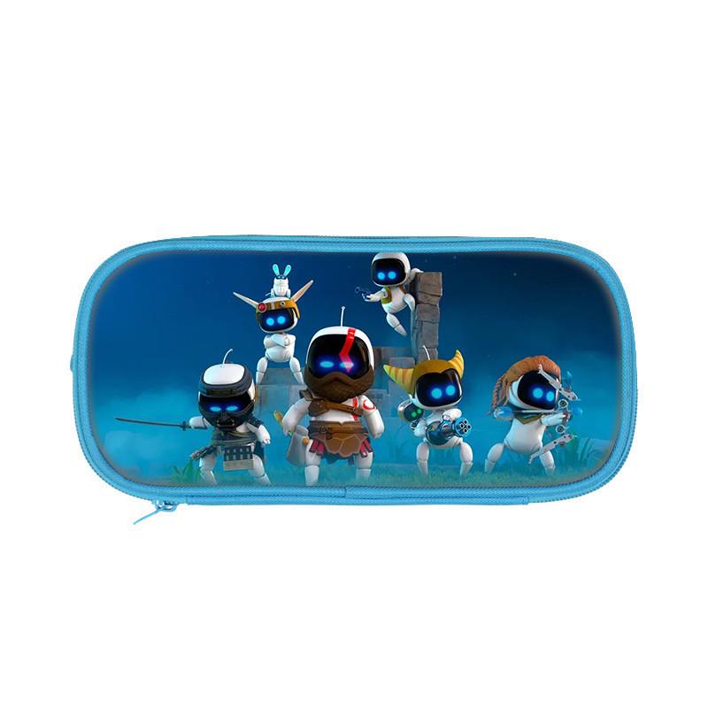 Astro Bot Themed Space Robot Double Layer Pen Pouch For Students And Young Creatives