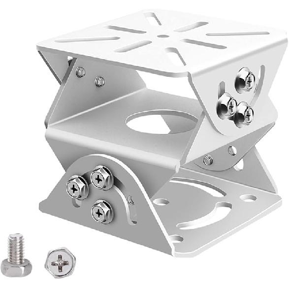 Universal Wall Pole Joint Mount Adaptor, Universal CCTV Camera Mount Bracket Adjustable Extension Adapter for CCTV Surveillance Camera (2D Stainless