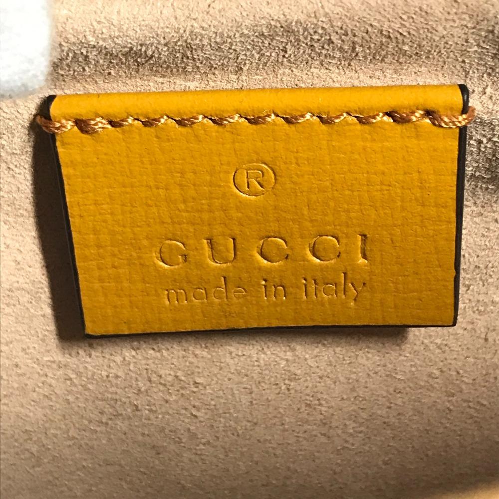 GUCCI 625764 GG Supreme GG logo Clutch bag pouch with handle Beige/Yellow Unused