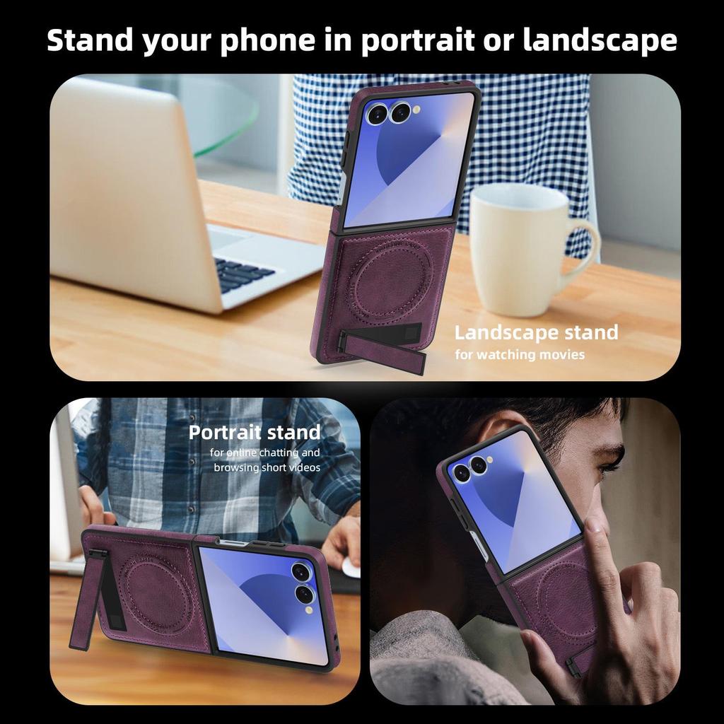 Samsung Z Flip7FE Magnetic Stand Crystal Shield Drop-proof Case