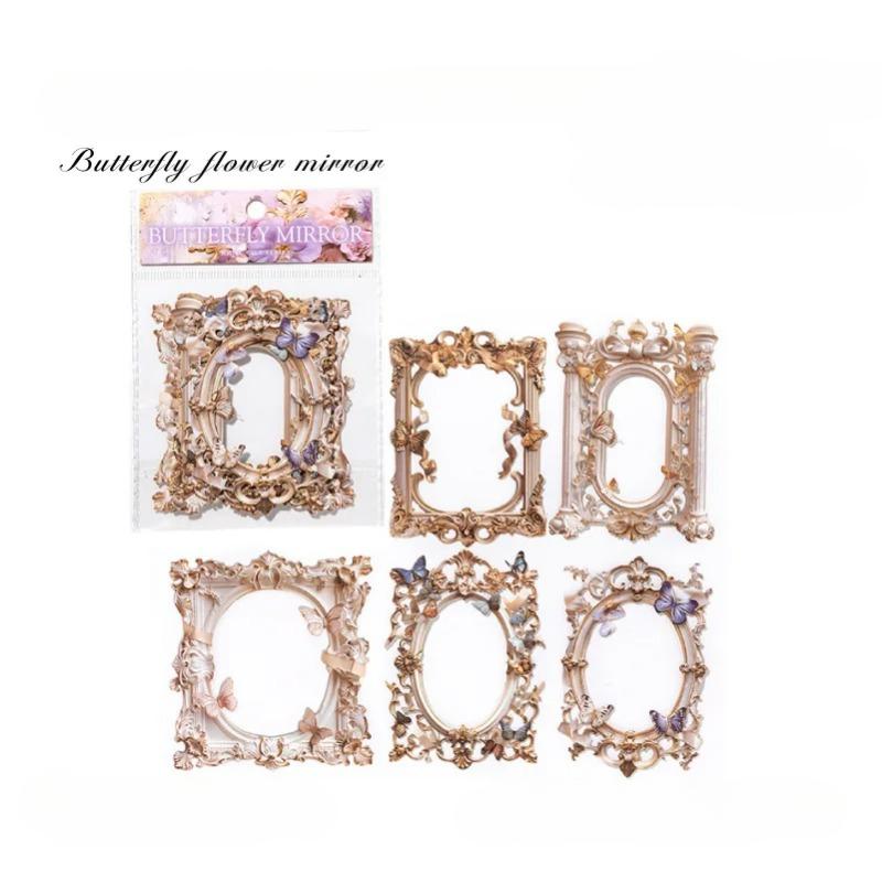 

1 комплект стильных декоративных принадлежностей для скрапбукинга с полой рамкой, красочные