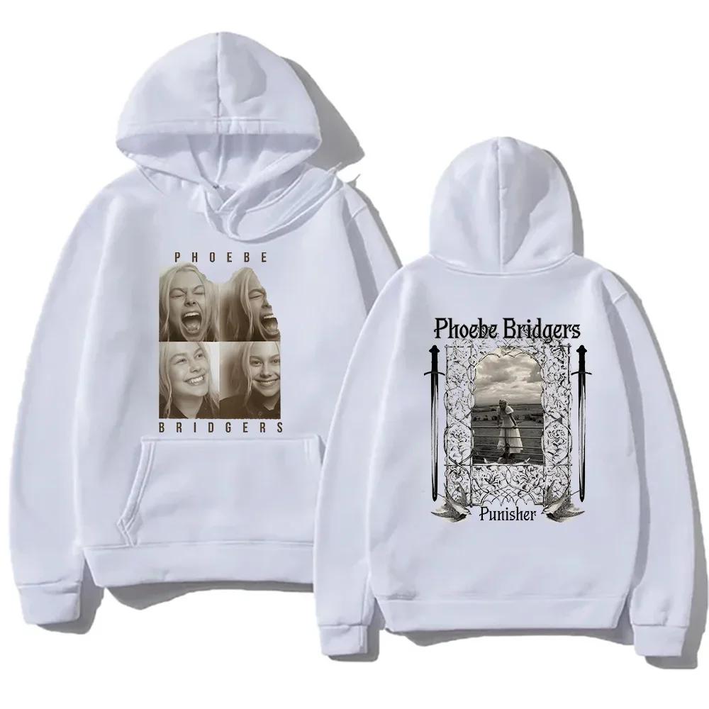 Fashion Women Casual Hoodies Phoebe Bridgers Indie Folk Sweatshirts Unisex with Pocket Hoody Oversized Versatile Soft Pullovers