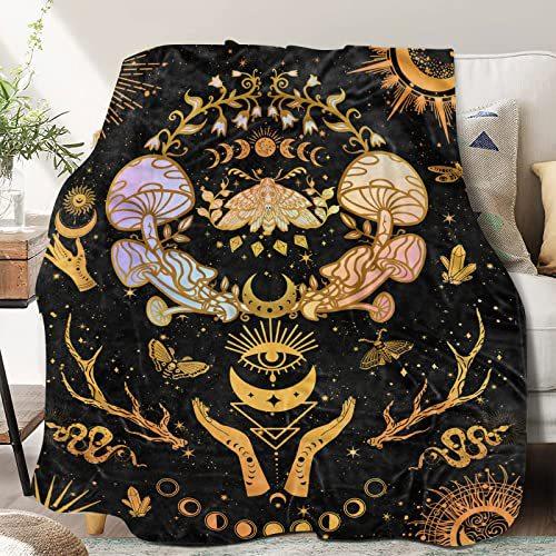 Cartoon Mushroom Blanket Sofa Bedroom Flannel Blanket Portable Lunch Break Blanket