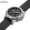 Solar Powered North Edge Watch for Men Outdoor Stainless Steel Electronic Chronograph Solar Charged Watch180 Days Power