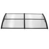 Auvent pour Porte d'Entrée - SPRINGOS - 80x200cm - Polycarbonate - Transparent - Noir