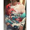 New T-Shirts For Mens Short Sleeve Tops Japanese Style Ukiyoe Graphic Clothing Oversized Summer Apparel Street Male T-shirt Tops