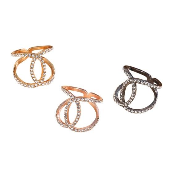 Yousheng Scarf Ring Clip Exquisite Scarf Slides Buckle with Rhinestones Multi-use Round Circle Clip Buckle for Women Scarves Neckties Bag Charms