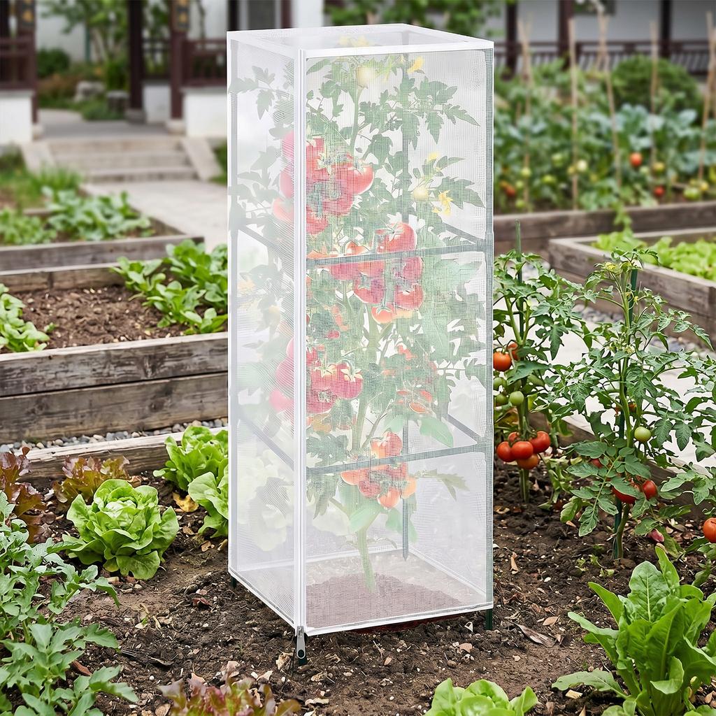 2 Pcs Insect and Bird Protection Net with Zip and Drawstring Tight Mesh Vegetable Protection Net for Plants Vegetables and Fruit