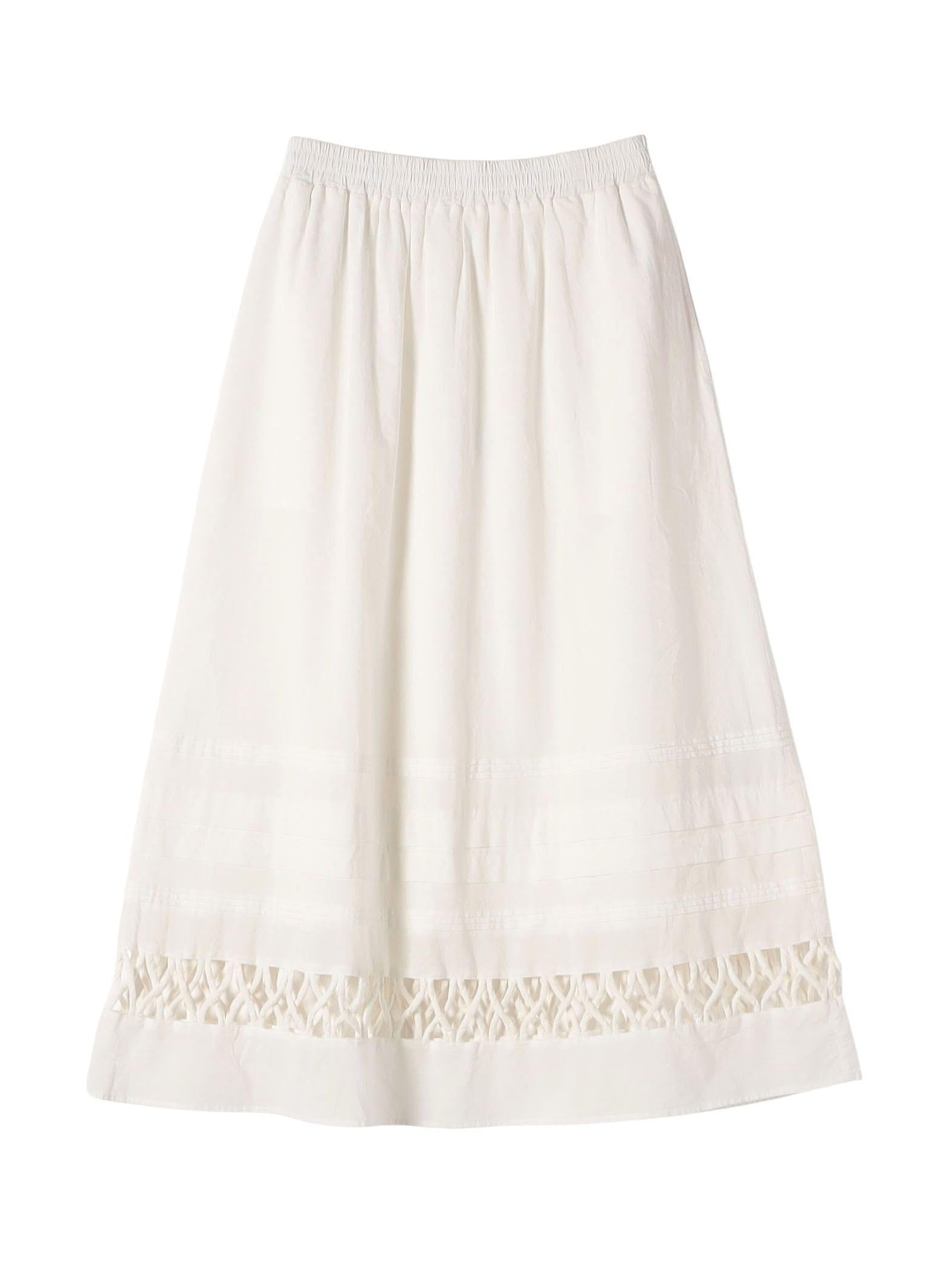 

Ships Any Rope Design Gathered Flare Skirt (723220049) White, Hand Washable, One Size