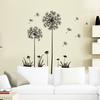 Black Romantic Dandelion Sofa Bedroom TV Background Sticker PVC Wall Sticker