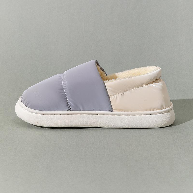 Korean Version of Chinese Cotton Slippers Winter Home Can Be Wrapped with Snow Boots Velvet Non-slip Warm Couple Cotton Shoes